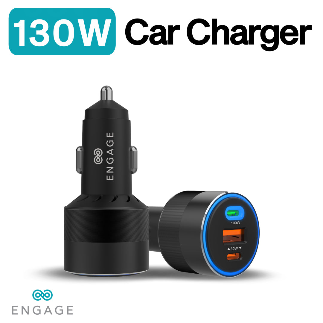 Engage 130W 3 Port Car Charger-X7CS