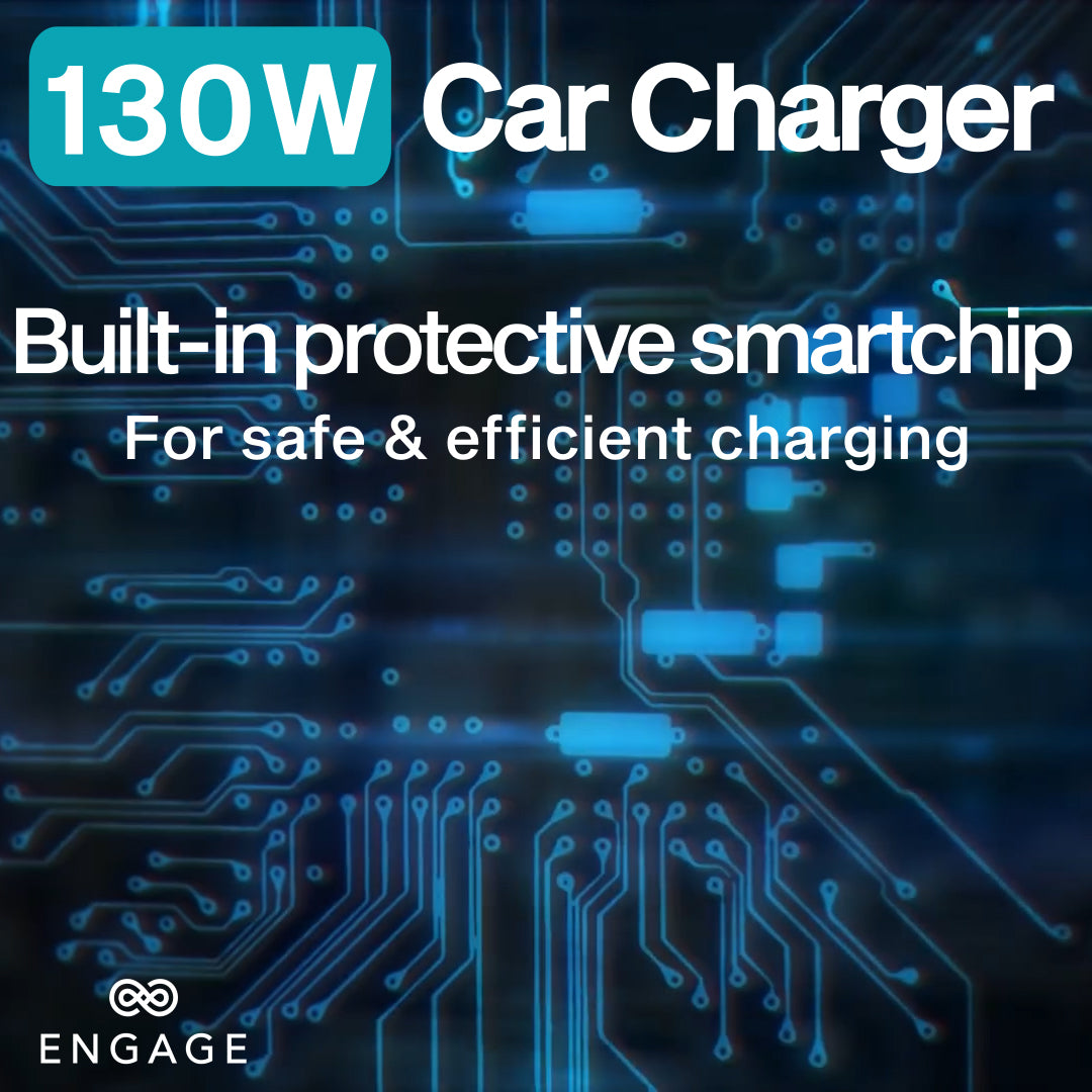 Engage 130W 3 Port Car Charger-X7CS