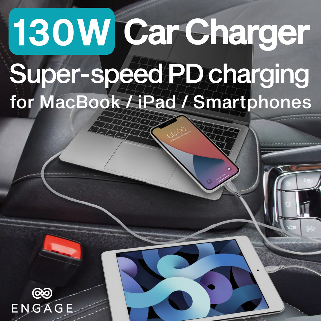 Engage 130W 3 Port Car Charger-X7CS