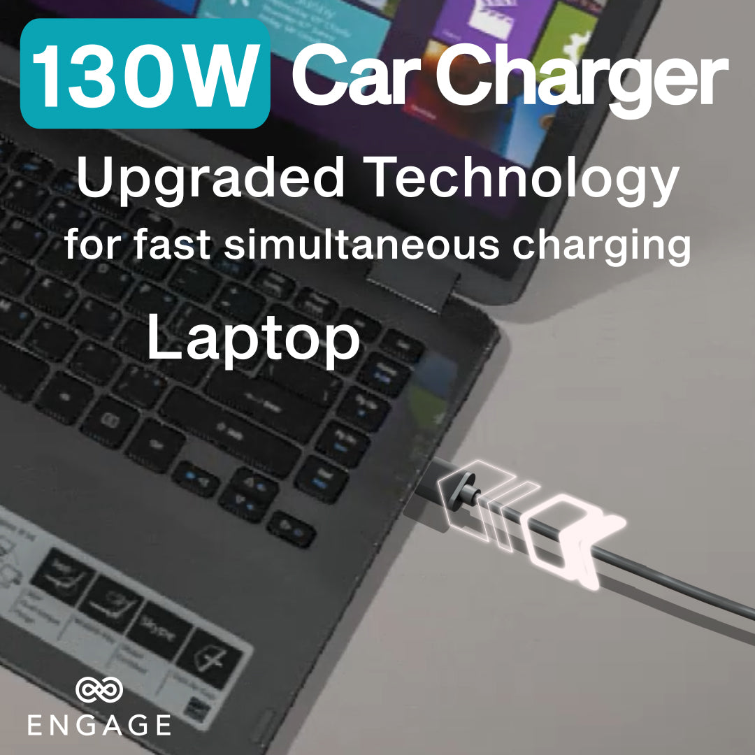 Engage 130W 3 Port Car Charger-X7CS