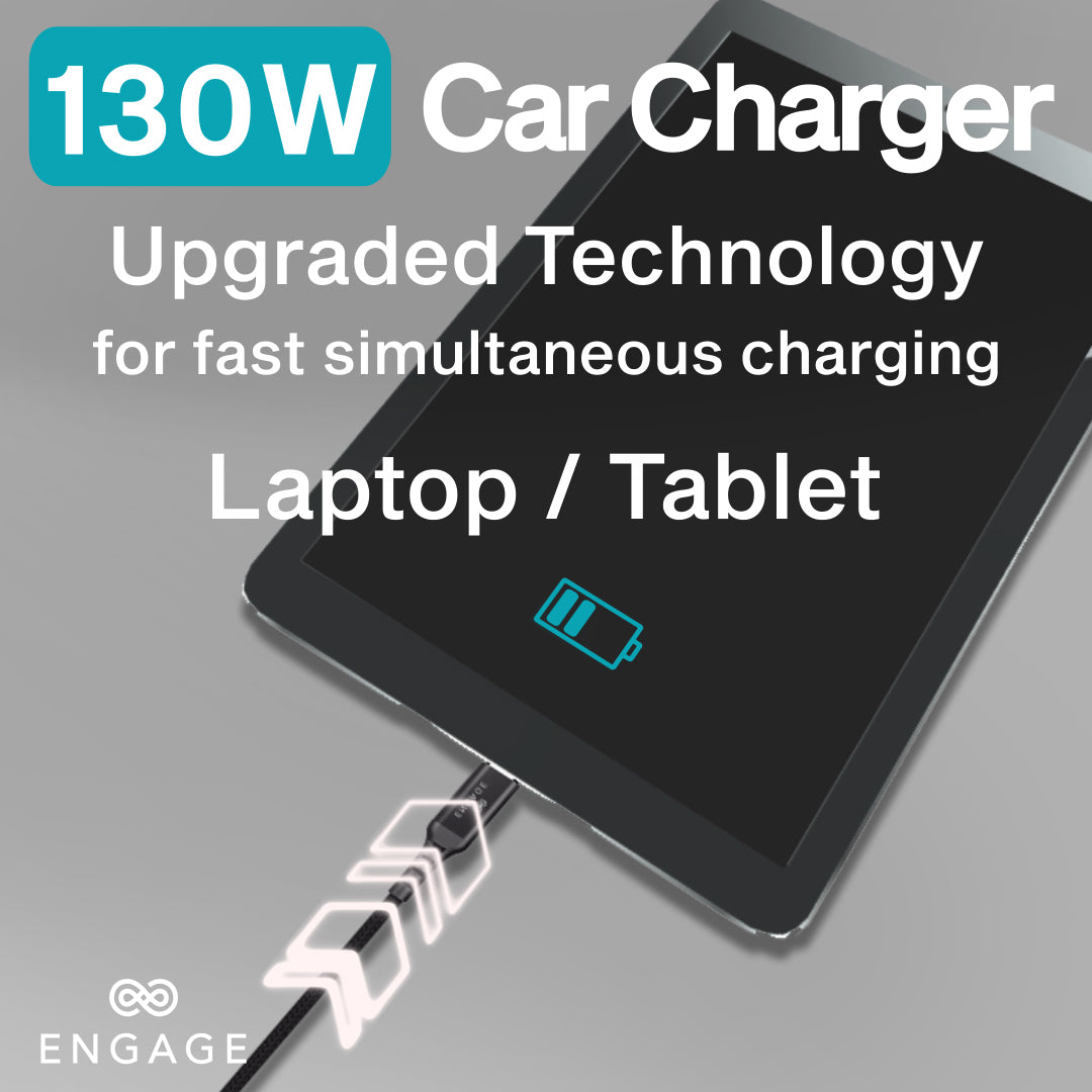 Engage 130W 3 Port Car Charger-X7CS