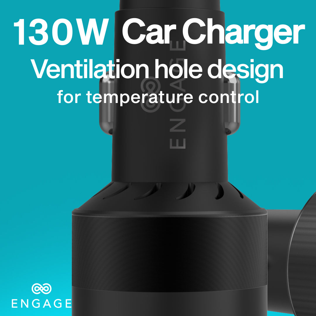 Engage 130W 3 Port Car Charger-X7CS