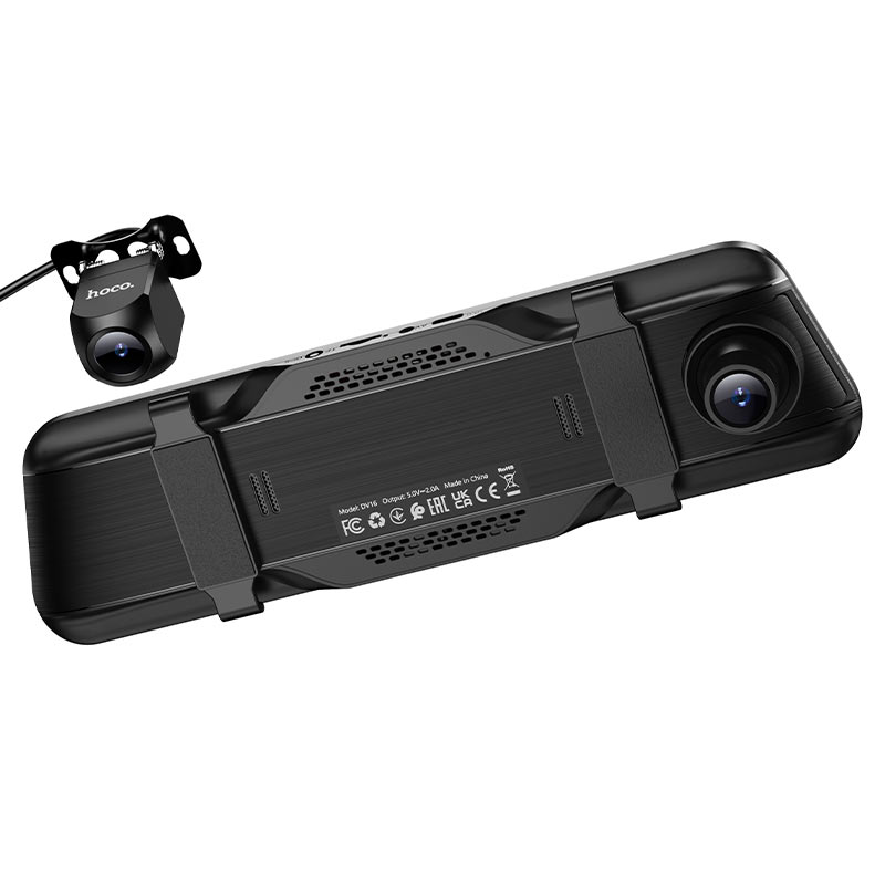 Hoco DV16 Dual Channel Mirror Dash Cam