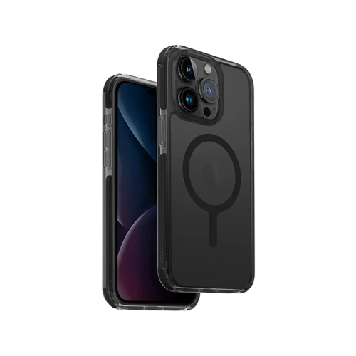 Uniq Hybrid iPhone  15 Pro Mag click Charging Case Combat - Black
