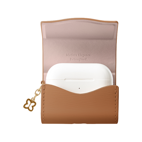 Uniq Coehl Mirelle Wallet Case For Airpods Pro - Pecan Brown (Pecan Brown)
