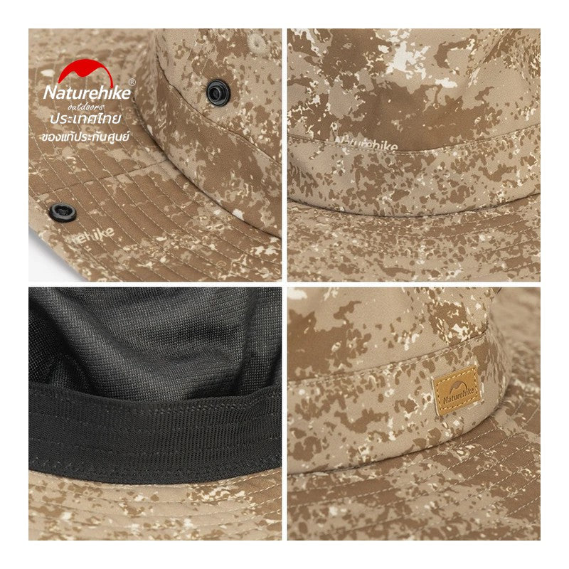 NatureHike UPF 50+ قبعة صياد مموهة مطوية - بني