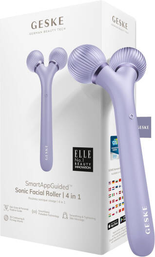 GESKE Face Care - Sonic Facial & Body Roller - 4 In 1 - Purple