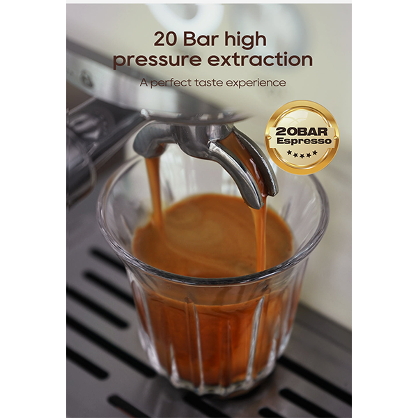 HiBREW Semi Automatic Espresso Coffee Machine Temperature Adjustable H10A - Black