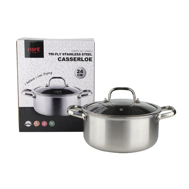 OSFE-32cm Casserole - SS32POT