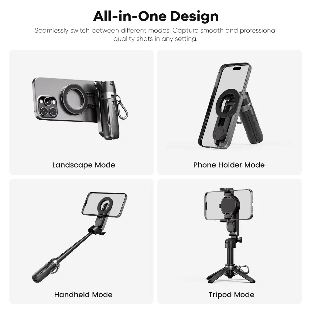 ZLOS Magnetic Selfie Stick + Tripod