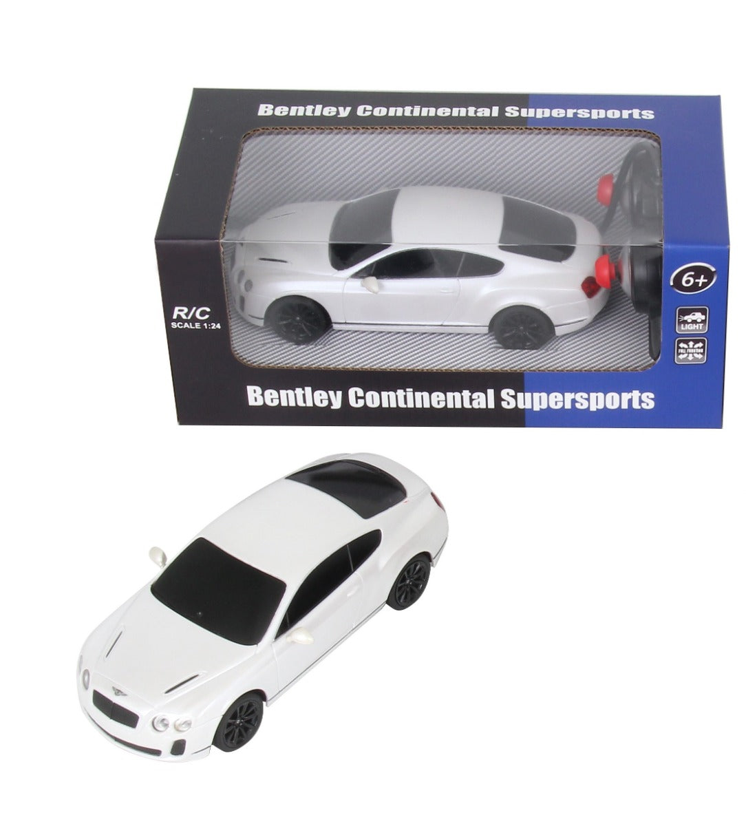 Rc Car Bentley Continental Supersports Remote - White 1KTZ