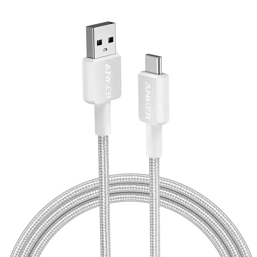 Anker 322 USB-A to USB-C Cable Braided (0.9m/3ft) -White