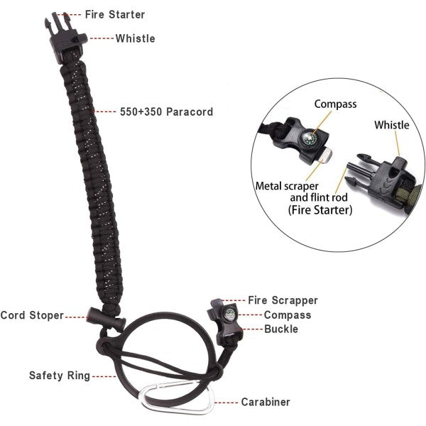 Buzio Paracord Carrier Strap Cord-Fits Wide Mouth Bottle - Indigo Crush