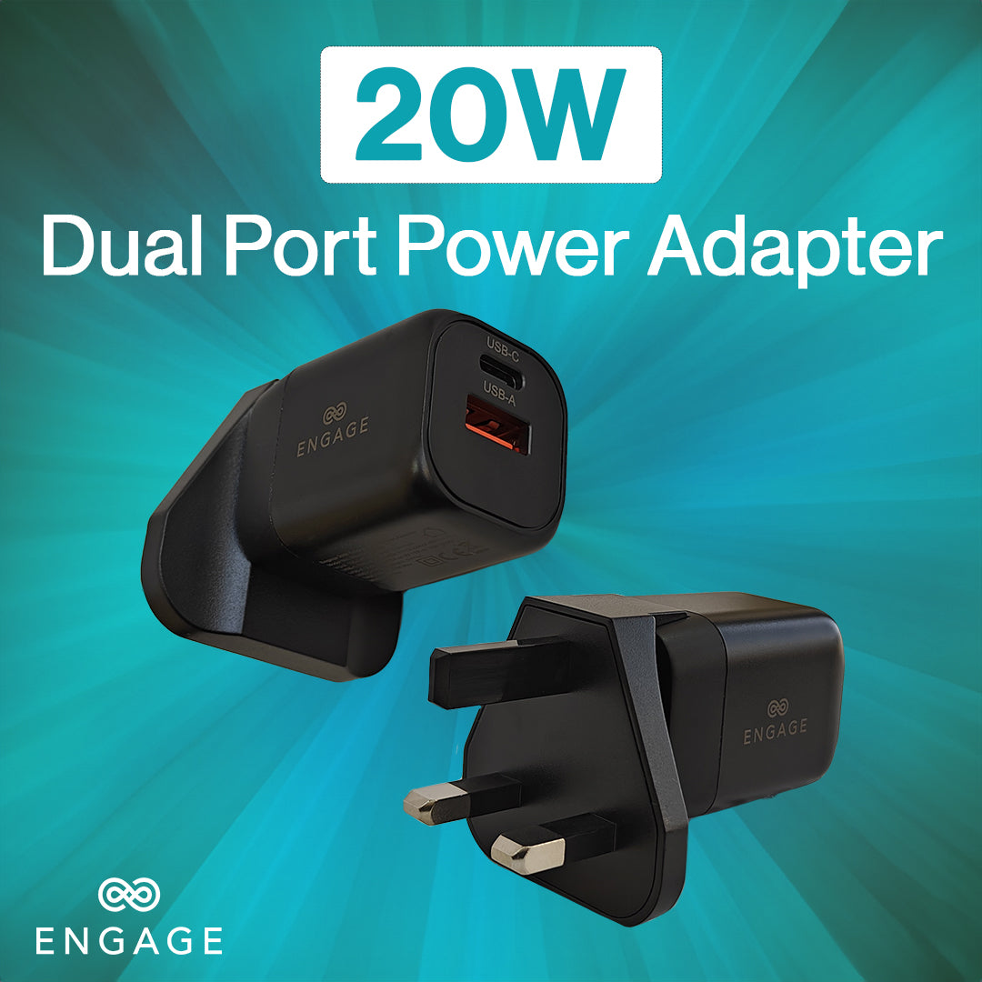 Engage Dual Port 20W PD Fast Charger/Adapter with Interchangeable Adapter-9EFA