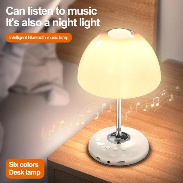 Leedor Wireles Fm Remote Control Bt Sound System Music Neutral Desk Lamp Speaker