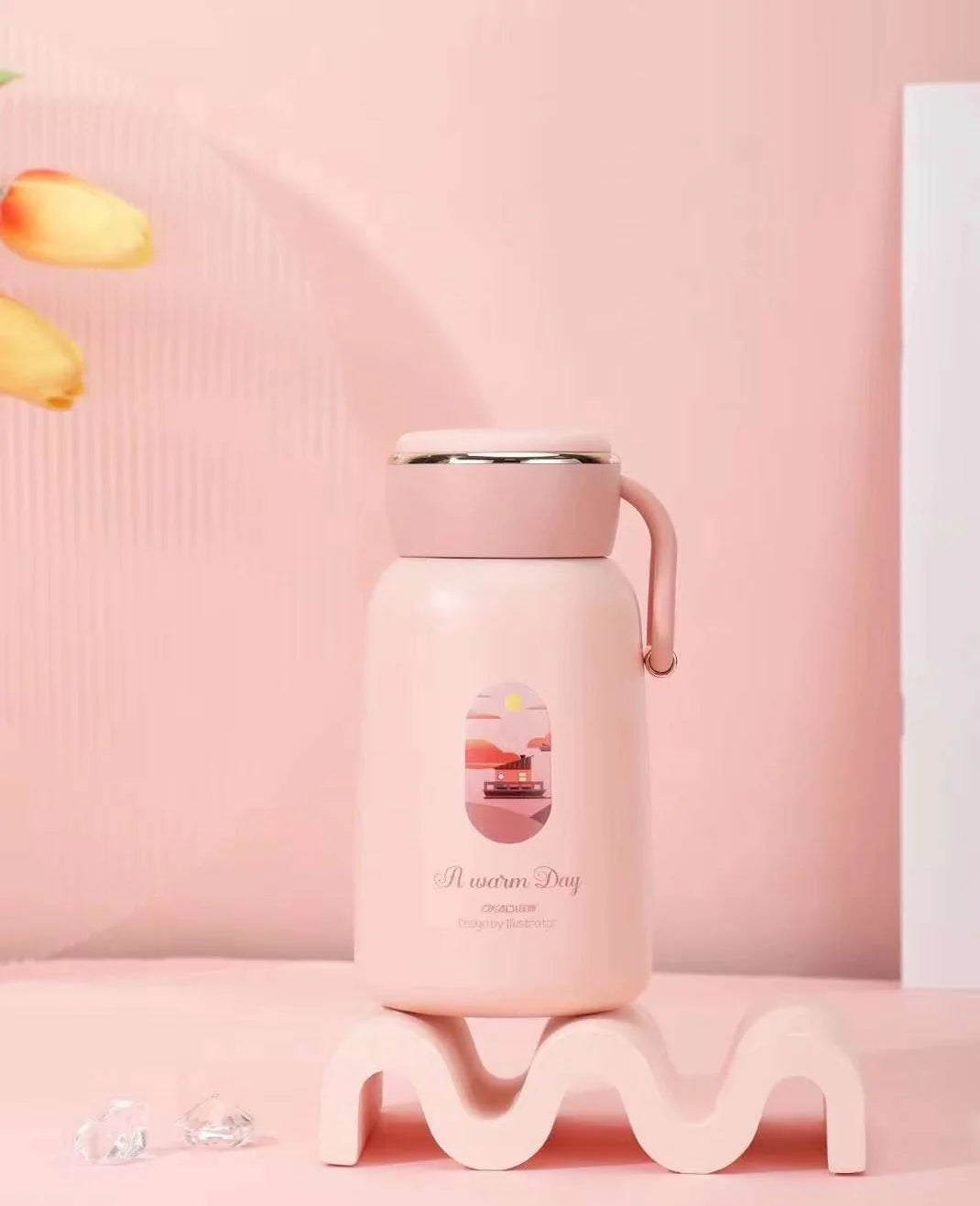 Dkadi 5159PK Vacumm Bottle 300ML-Pink