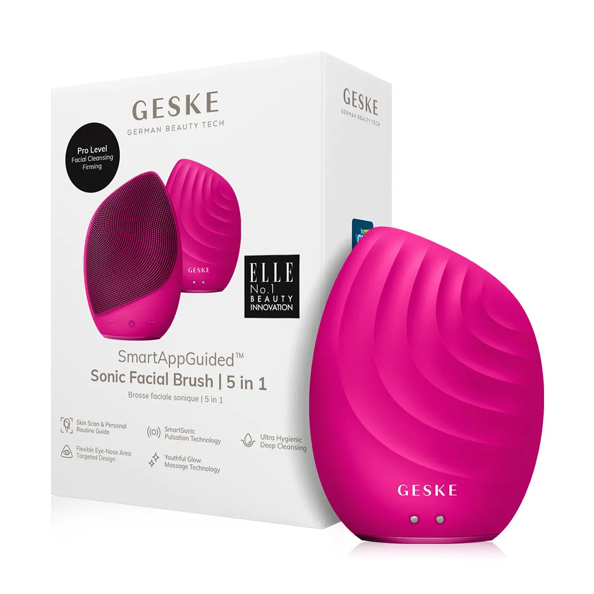 GESKE Face Care - Sonic Brush - 5 In 1 - Magenta