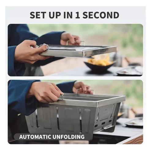 Naturehike Stainless Steel Folding Grill - Stainless Steel/Small