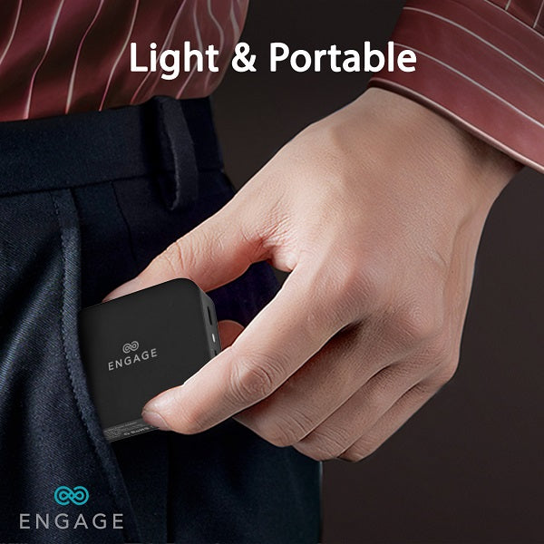 ENGAGE FOLDABLE DUAL USB-C 65W POWER ADAPTER