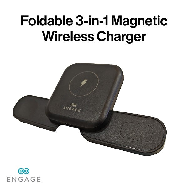 Engage Foldable Magnetic 3-In-1 Wireless Charger