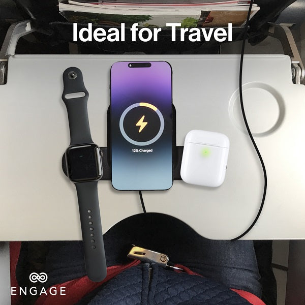 Engage Foldable Magnetic 3-In-1 Wireless Charger