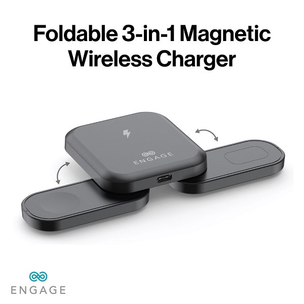 Engage Foldable Magnetic 3-In-1 Wireless Charger