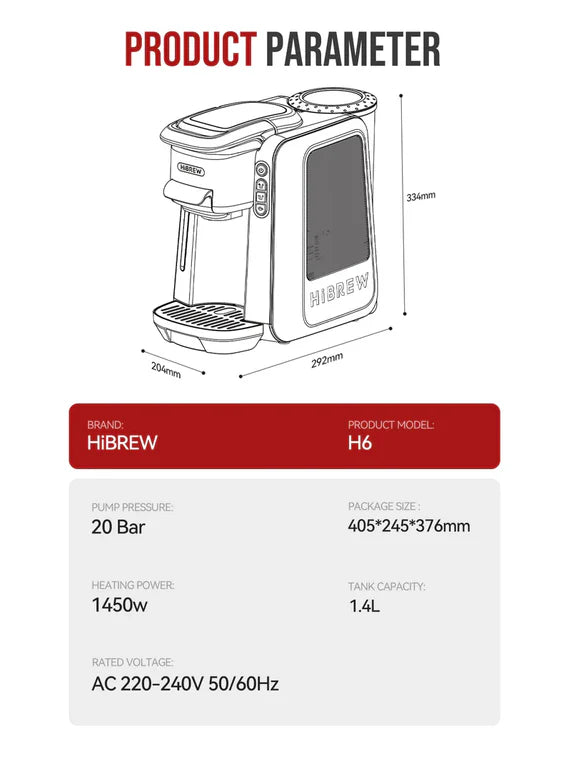 HiBREW H6 Multi-Capsule Coffee Maker