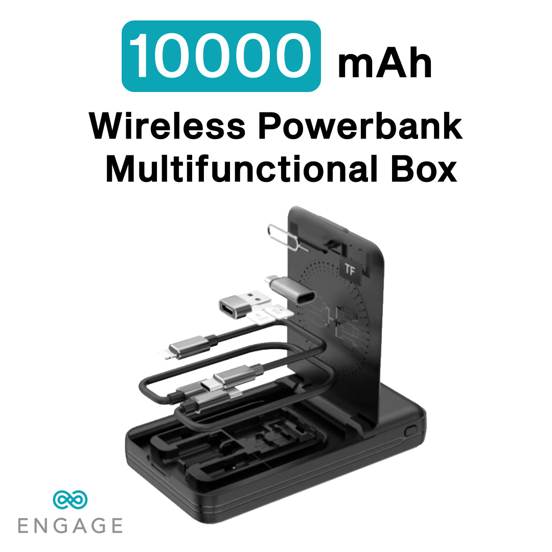 إشراك Wireless PowerBank 10000mah مربع متعدد الوظائف PD 20W