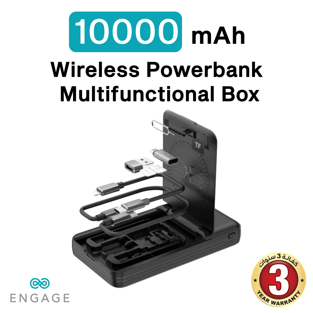Engage Wireless Powerbank 10000Mah Multi-Functional Box PD 20W-7HSP
