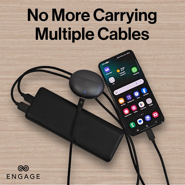 Engage Compact Wireless Magnetic PB 10000 Mah W/USB-C Cable & Led Display PD 45W