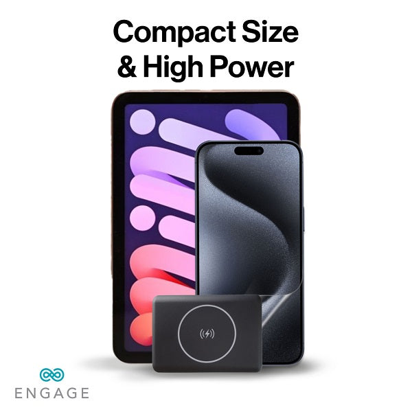 Engage Compact Wireless Magnetic PB 10000 Mah W/USB-C Cable & Led Display PD 45W