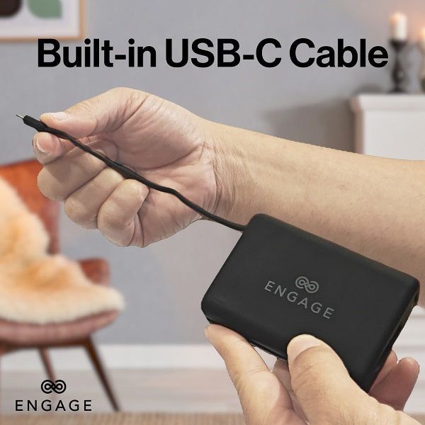 Engage Compact Wireless Magnetic PB 10000 Mah W/USB-C Cable & Led Display PD 45W