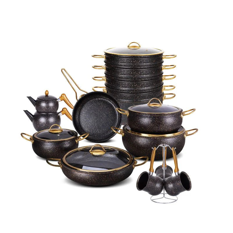 OSFE-23PCS Granite Cookware Set-GR23-BLK
