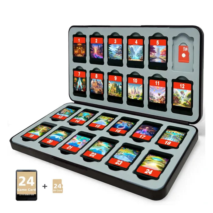 24 Game Cassette Tape Storage Box For Nintendo Switch 2 (Pearl Bag Packing) Hs-Sw2056A