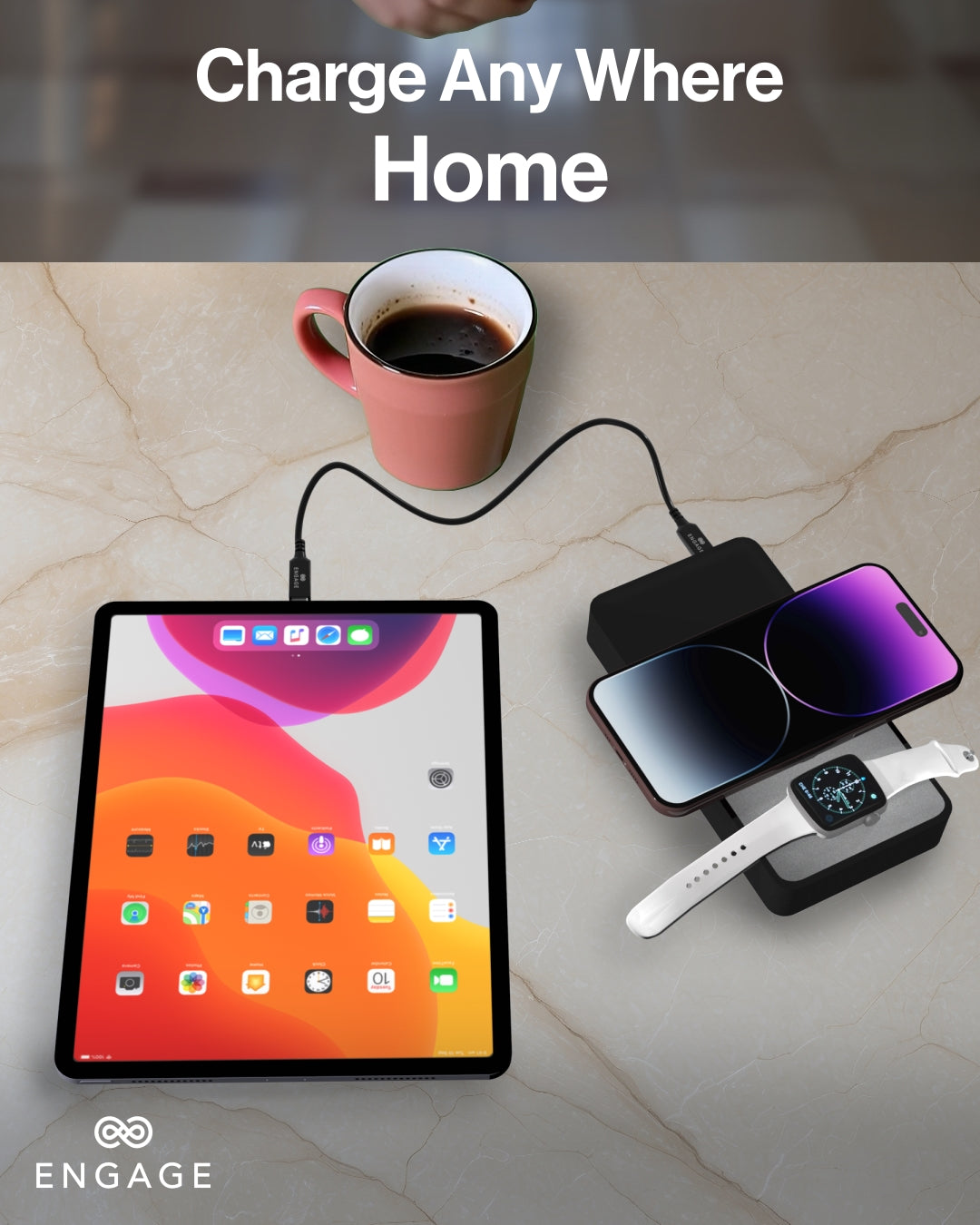 إشراك PowerBank 25000mAh-شحن لاسلكي مزدوج 3 USB-C 1 USB-A