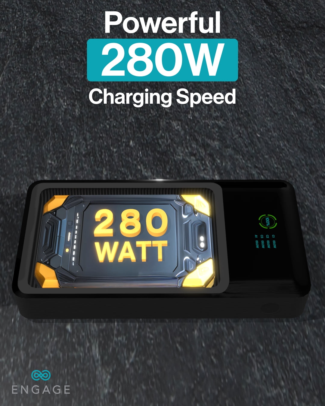 إشراك PowerBank 25000mAh-شحن لاسلكي مزدوج 3 USB-C 1 USB-A