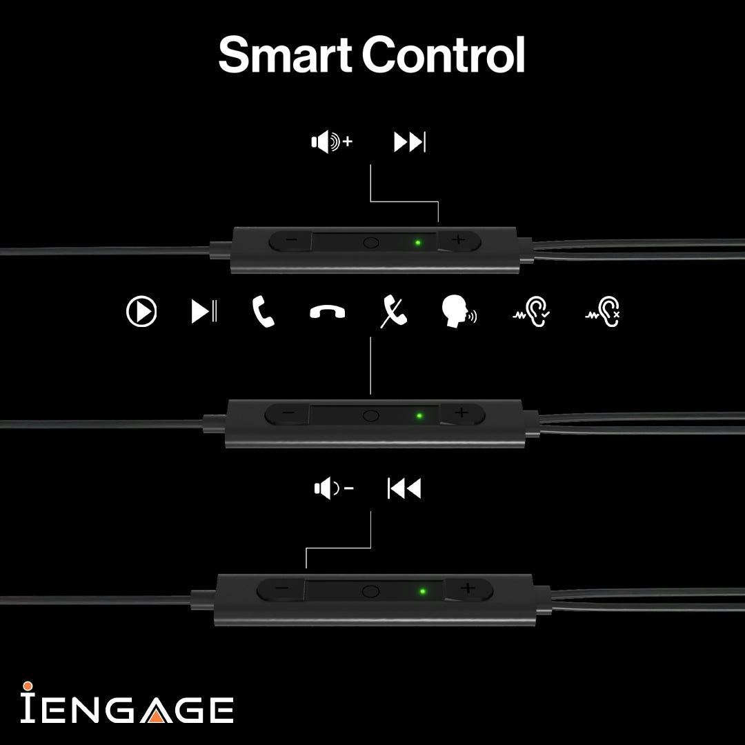 iEngage Active Noise Cancellation Usb-C Wired Headset With Mic