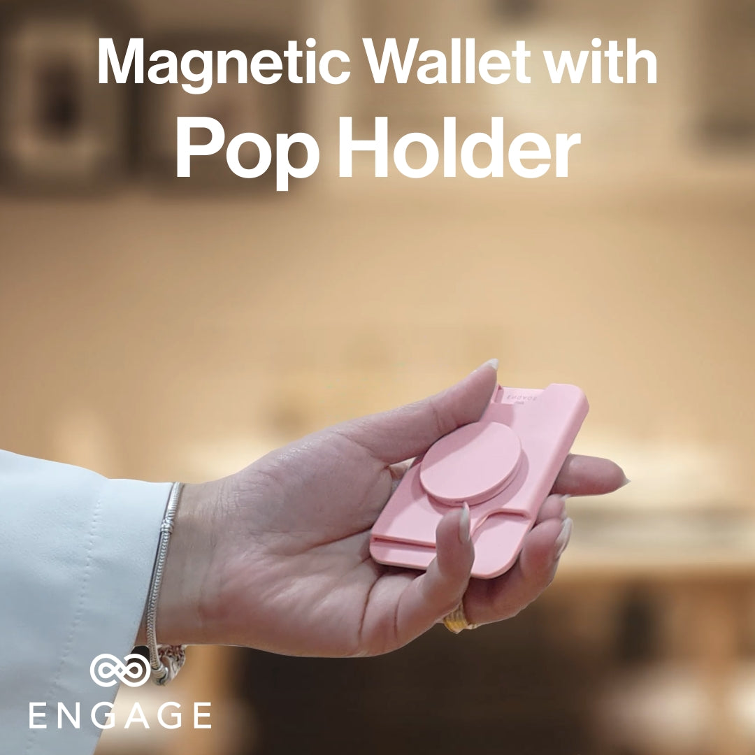ENGAGE MAGSAFE WALLET WITH POPHOLDER - BLUE