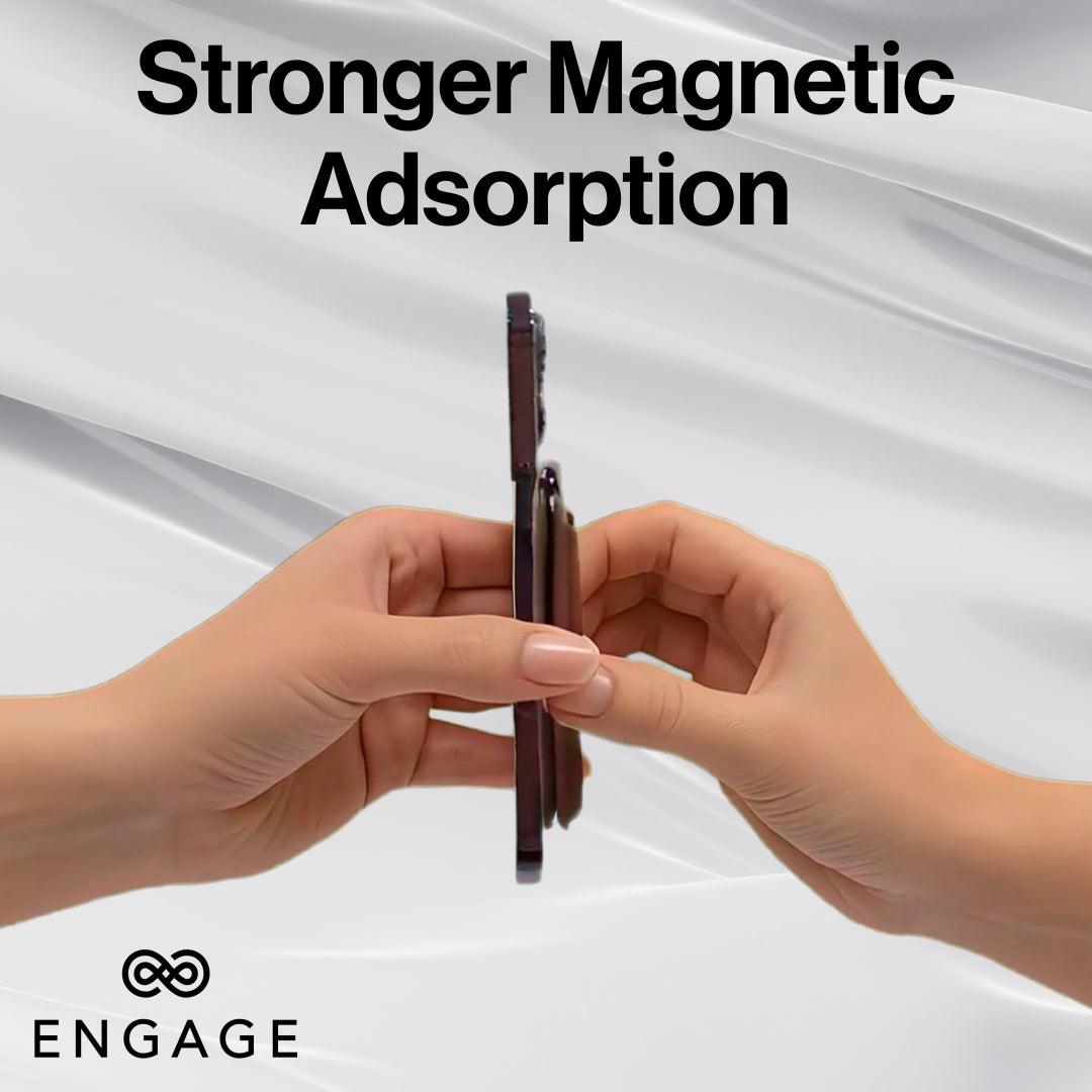 ENGAGE MAGSAFE FOLD WALLET MULTIPLE CARD HOLDER/STAND FEATURE - PURPLE