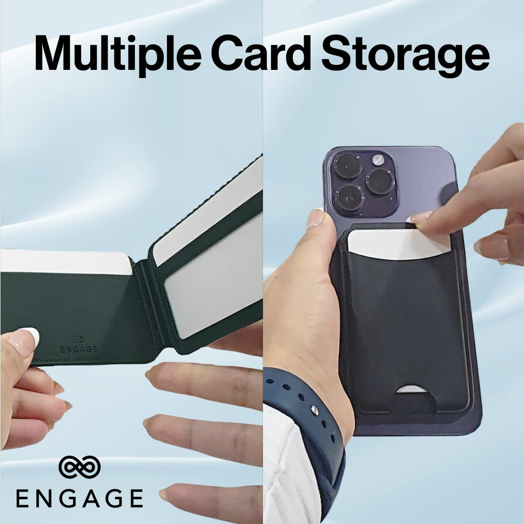 ENGAGE MAGSAFE FOLD WALLET MULTIPLE CARD HOLDER/STAND FEATURE - BLACK