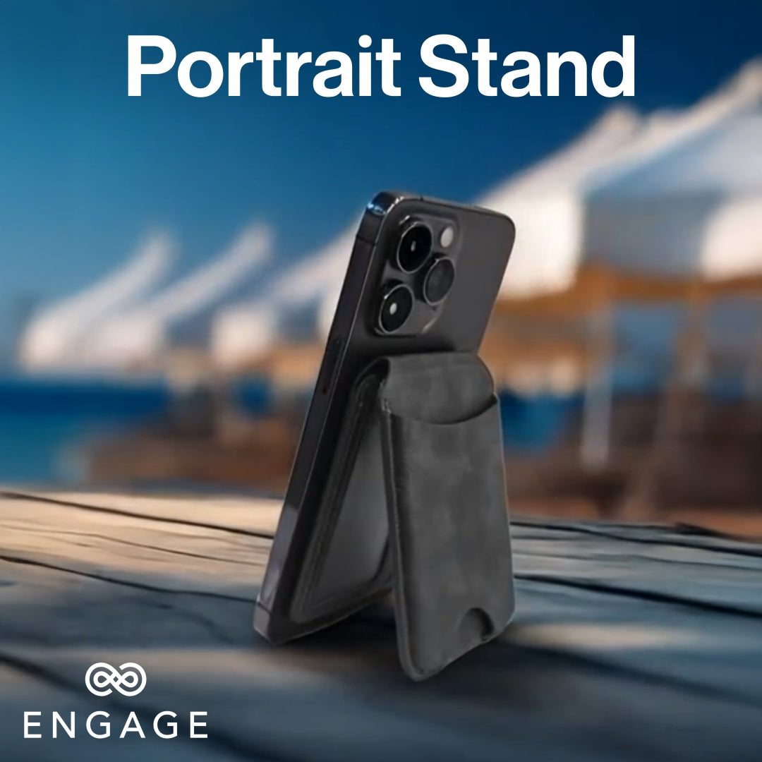 ENGAGE MAGSAFE FOLD WALLET MULTIPLE CARD HOLDER/STAND FEATURE - BLACK