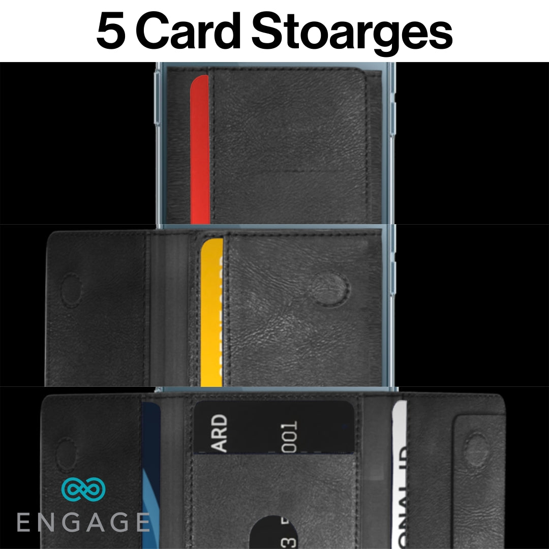 ENGAGE TRI-FOLD MAGSAFE WALLET - BLACK