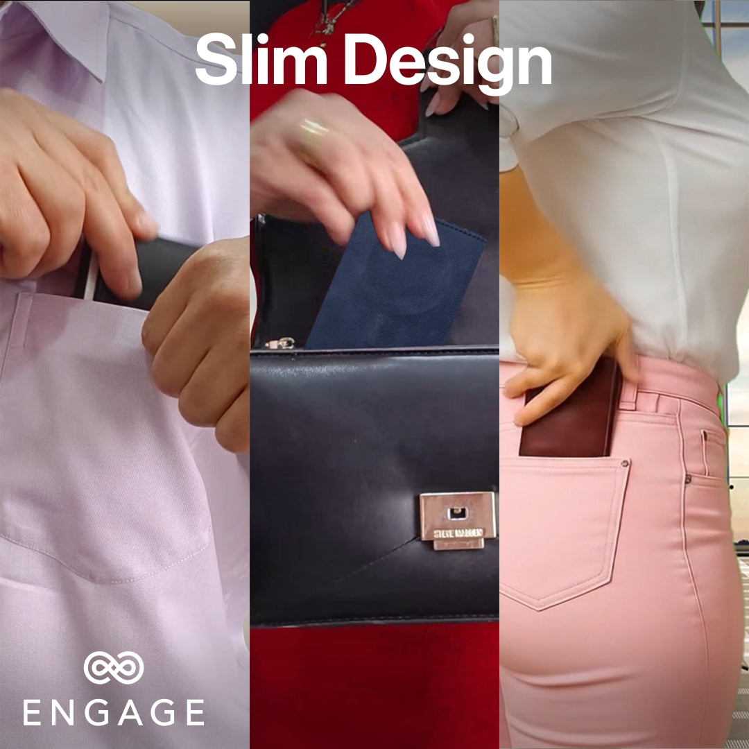 ENGAGE TRI-FOLD MAGSAFE WALLET - BLUE