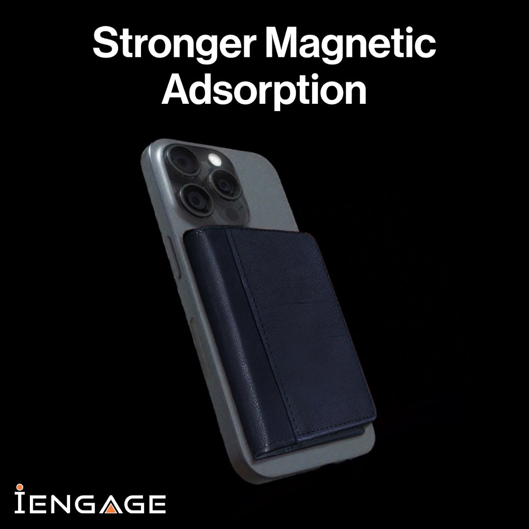 iEngage Tri-Fold Magsafe Wallet (Blue)