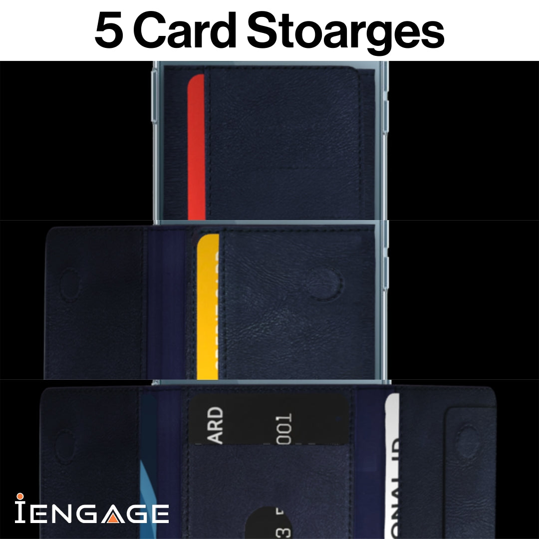 iEngage Tri-Fold Magsafe Wallet (Blue)