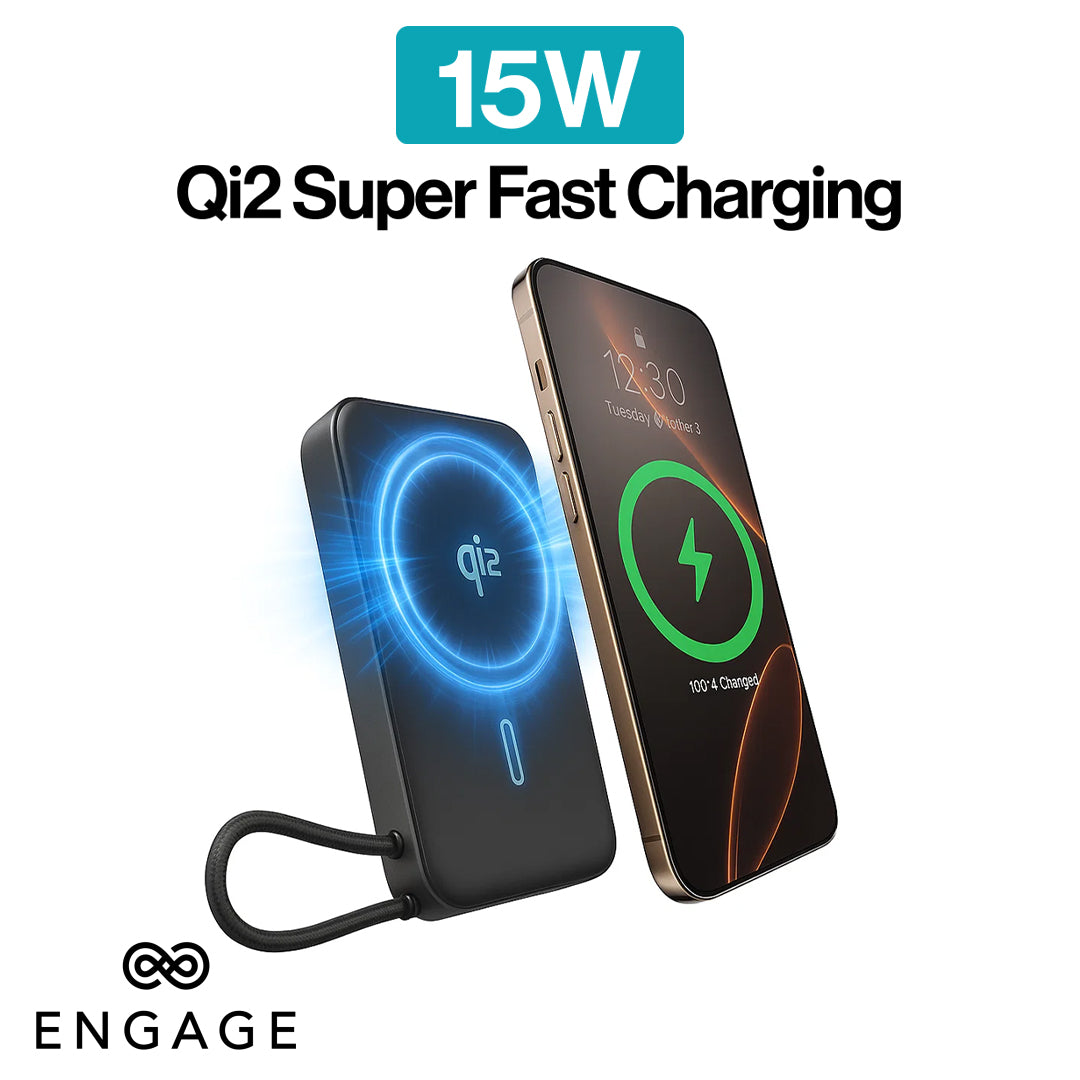 Engage 10000 mAh Qi2 Magsafe Wireless Powerbank