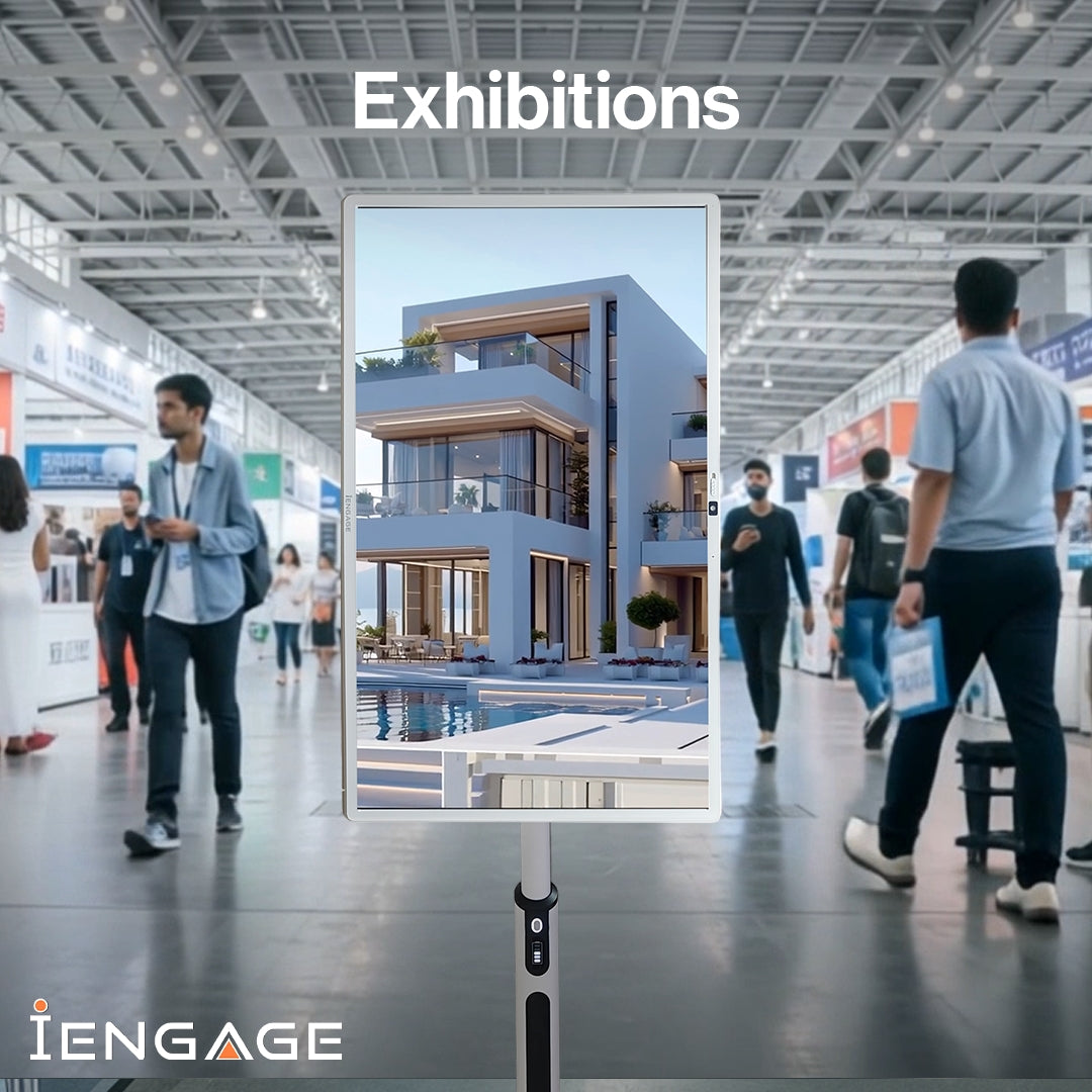 iEngage 32 4K Android 14 Rotating Touch Screen W/ Built-In Camera(Wifi) (8/128)