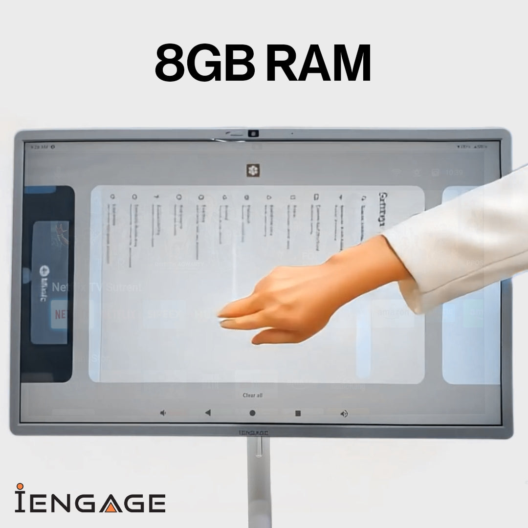 iEngage 32 4K Android 14 Rotating Touch Screen W/ Built-In Camera(Wifi) (8/128)