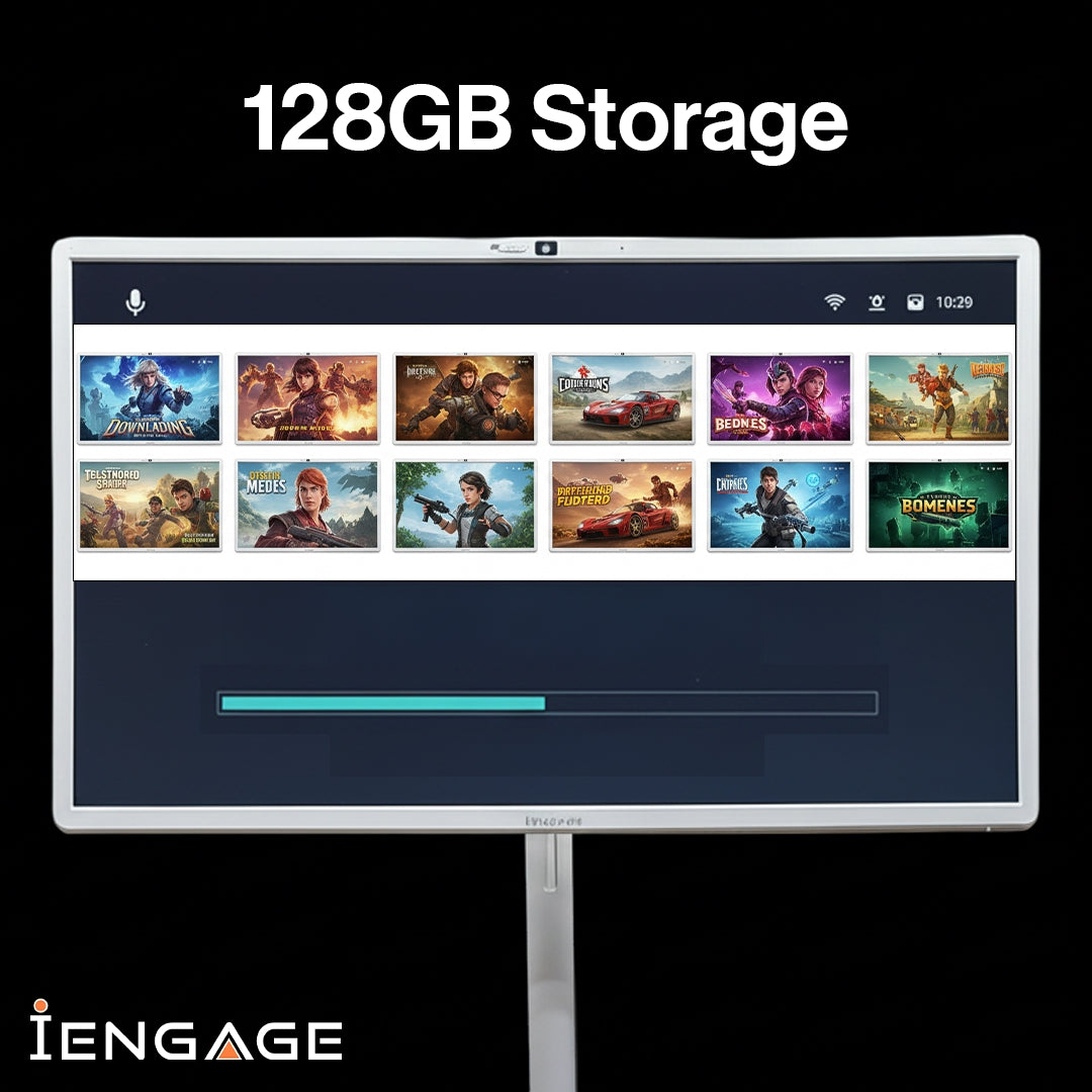 iEngage 32 4K Android 14 Rotating Touch Screen W/ Built-In Camera(Wifi) (8/128)