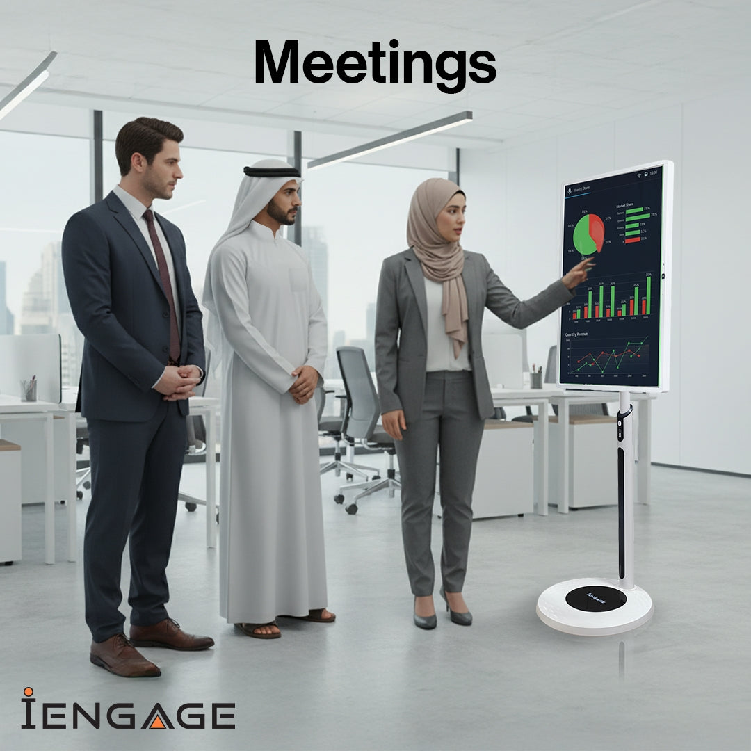 iEngage 32 4K Android 14 Rotating Touch Screen W/ Built-In Camera(Wifi) (8/128)